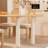 Solid Wood Rectangular Dining Table, Sturdy Legs-912833588
