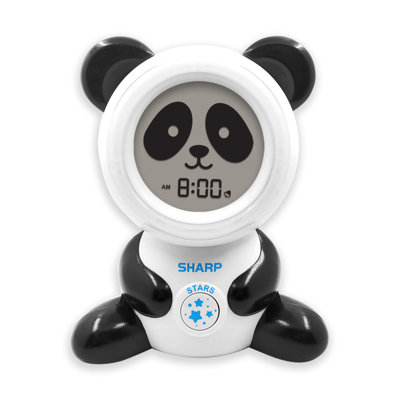 Sharp Ready to Wake Panda Sleep Trainer Kids Alarm Clock, Simple to Set and Use