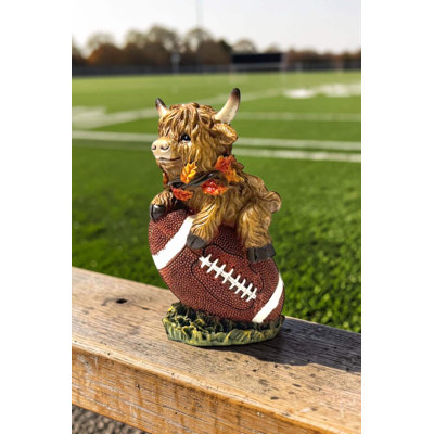 Resin Harvest Highland Cow on Football - Right