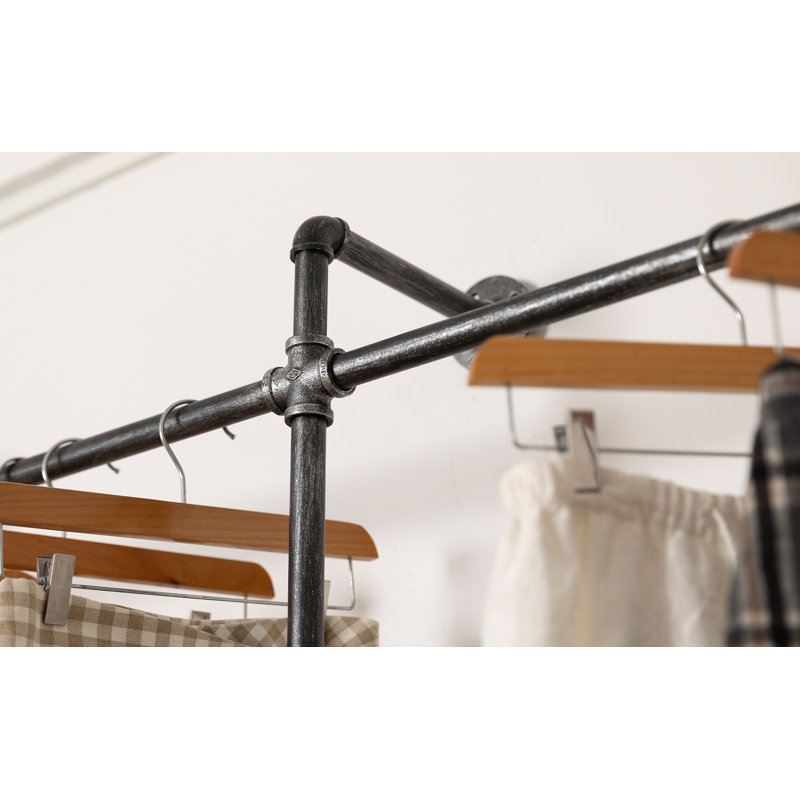 41.7'' Metal Industrial Pipe Clothing Rack