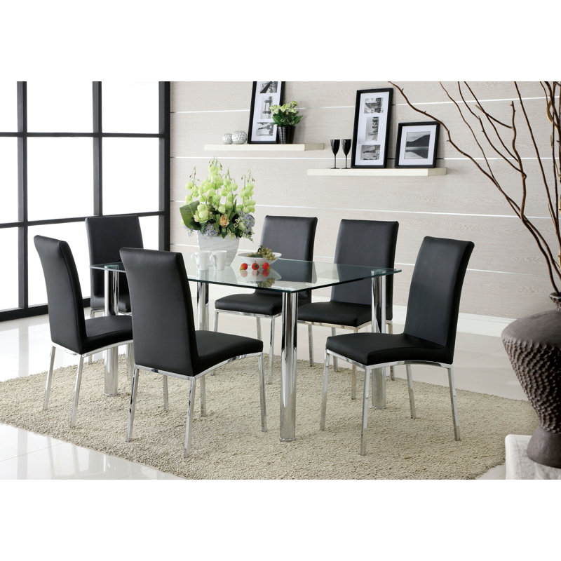 Ensemble repas pour 6 personnes Coetta, Argent / noir