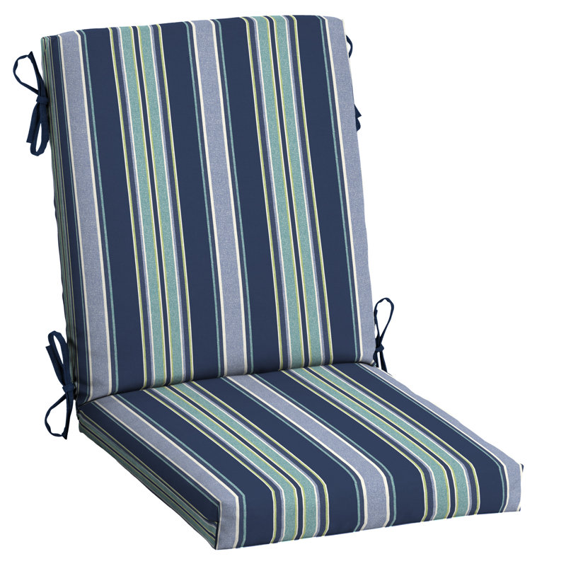 ARDEN Outdoor Lounge Chair 3.5" Cushion, 3.5" H x 20" W x 20" D, Blue/Gray