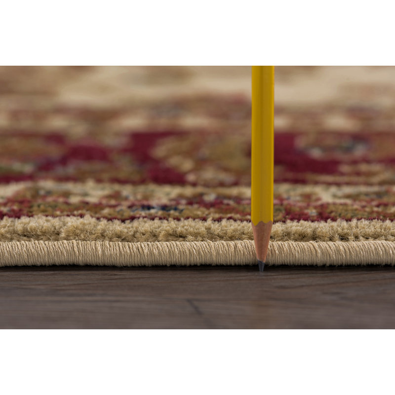 Clarence Oriental Beige Area Rug - Beige/Red, Rectangle 10'6" x 14'6"