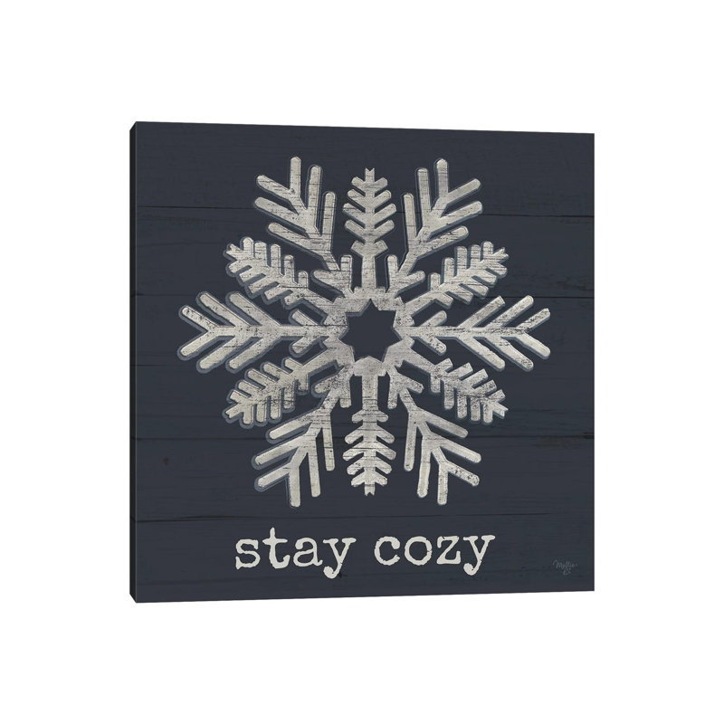«Stay Cozy Snowflake», reproduction d'art sur toile tendue