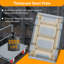 Camion à panneau en acier robuste 2000 lb, chariot de cloison sèche / bois d'œuvre avec roulettes de frein pivotantes de 6 po et mains courantes à 3 côtés
