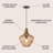Yerres 1 - Light Brown Single Pendant