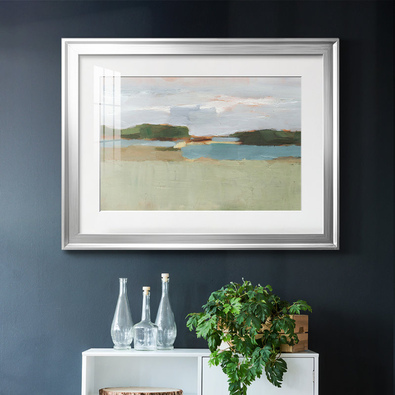 High Noon Vista Study I-FramedFramed Print W biseauté mat, Argent, H 30 po x l 44 po x P 1,5 po
