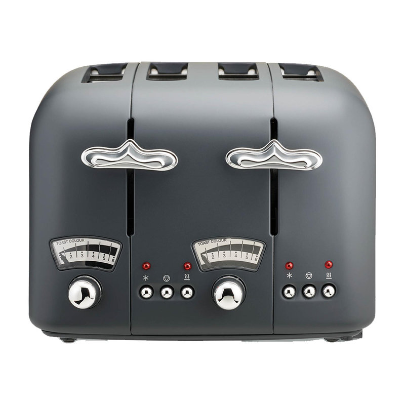 De'Longhi Argento 1.7L Kettle & 4 Slice Toaster, Grey