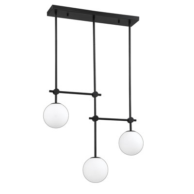 Barre d'éclairage noire 3 lumières Annamarra