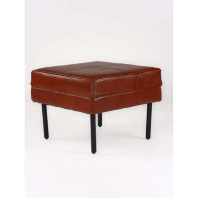 Donneta Leather Pouf