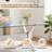 71" Tempered Glass & Metal Rectangular Dining Table-981573817