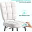 Chaises de salle à manger rembourrées avec coussin épais, dossier haut, pieds en métal-923431380