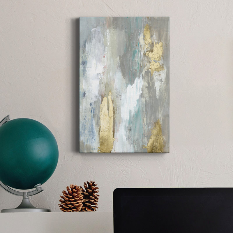 «Textured Neutrals & Gold II», reproduction sur toile tendue, H 18 po x l 12 po x P 1 po