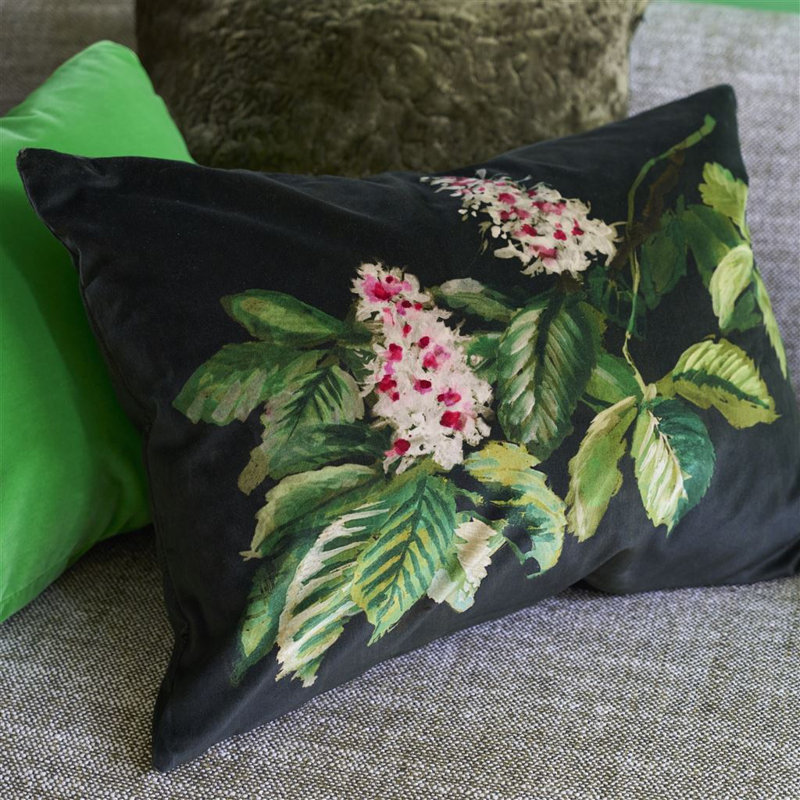 Pasqueflower Decorative Pillow, Olive