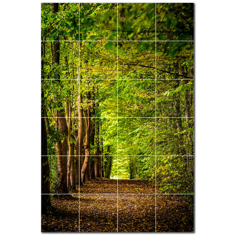 Carreau de photo décoratif 32 po x 48 po en céramique PT501008: 8 po x 8 po (ensemble de 24)