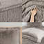 Édredon pour lit simple / simple TG - Fourrure à poils longs gris