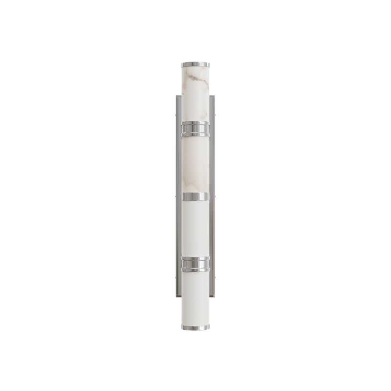 Brenham Wall Sconce, Natural/Nickel, 11, 4.5" H x 28.5"W x 5"D