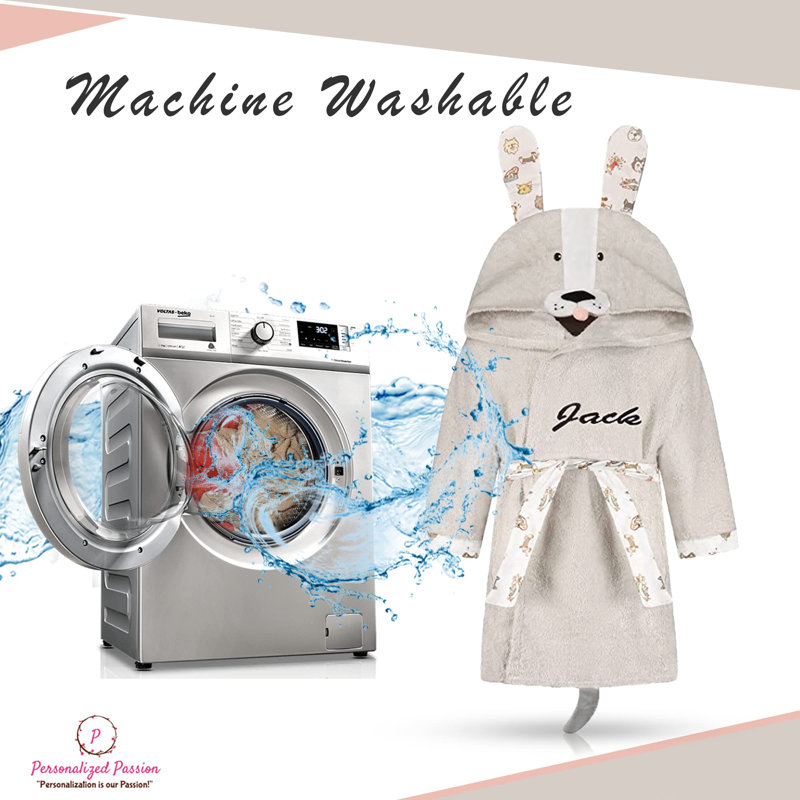 Peignoir de cheville avec capuche pour enfants, M, Oui