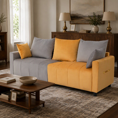 Modern Two-Seater Sofa with Stylish Design for Living Room, Enhancing Home Ambiance