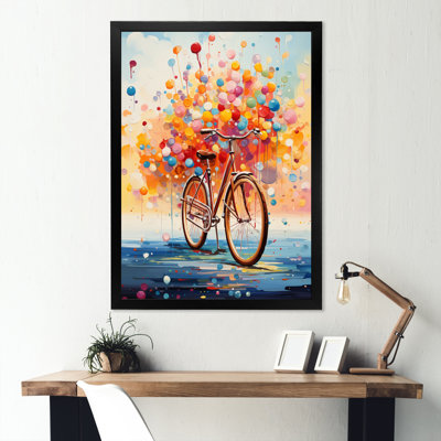 «Tomichi Bicycle Dynamic Wheels Pointillism II», reproduction d'art sur toile
