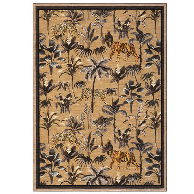 Tapis tigre Jungle avec envers antidérapant
