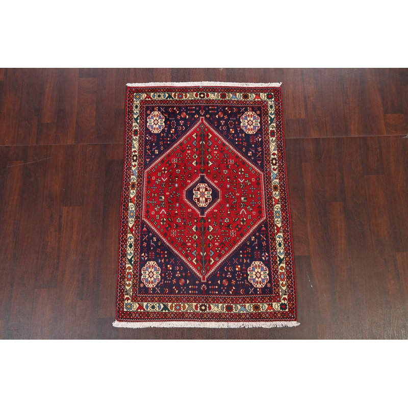 One-of-a-Kind 3'5" X 5'2" New Age Wool Area Rug in Red