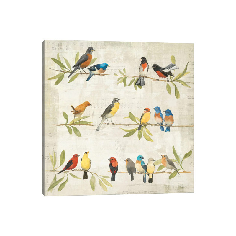 Adoration Of The Magpie Music by Avery Tillmon - Wrapped Canvas Painting, 30.48 cm H x 30.48 cm W