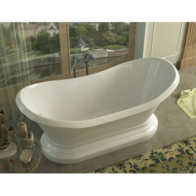 70.75'' x 32.75'' Soaking Acrylic Bathtub