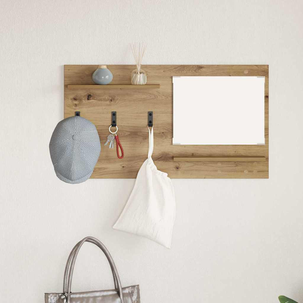Wall-Mounted Coat Rack With Shelf 90 X 10 X 50 Cm