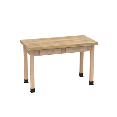 Série de tables à tablier à tiroirs PerpetuLab avec différentes options de plateau et de taille