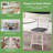 Set of 2 360° Swivel Bar Stools with Rubber Wood Frame and Ergonomic Backrest and Footrest