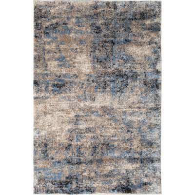 Tapis bleu Orren Ellis Textures Saymoure (5 pi x 7 pi 6 po)