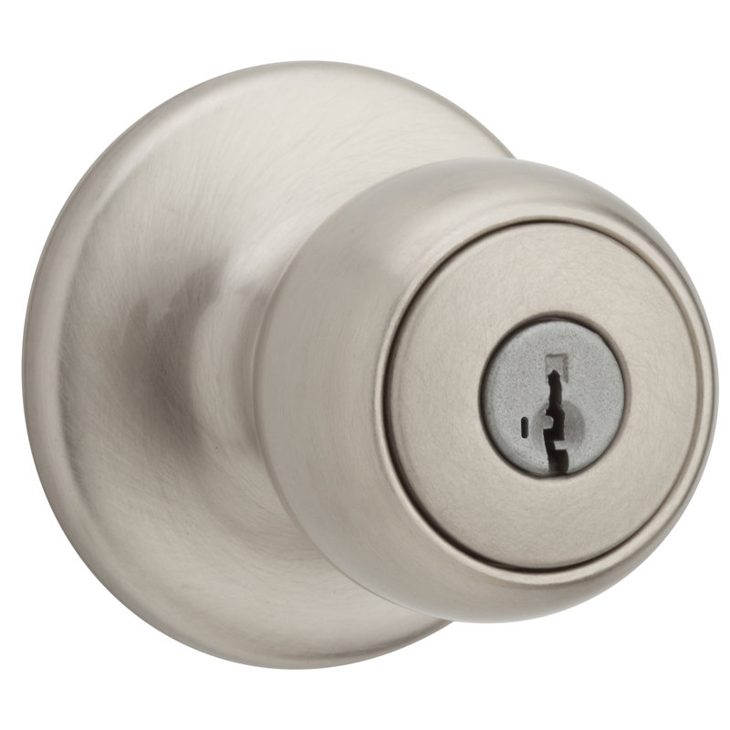 Fairfax Single Cylinder Exterior Knob Set, Satin Nickel