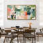 «Mid Century Shape Colorful Abstraction Vibrant», reproduction d'art sur toile-98041898-111376732
