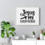 Jésus, mon tout, croix noire, art mural chrétien, verset biblique, prêt à accrocher-2028722521