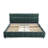 Queen Size Upholstered Storage Bed Frame With Chenille Fabric And Headboard, Built-In Drawers-1929926737