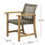 2 pièces en bois et chaises - support, tissage durable, base de salle à manger 25,68 l x 24,1 P 33,68 H,