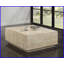 Table basse carrée en travertin beige naturel pour le salon, plateau fixe robuste, capacité de poids de 70 lb