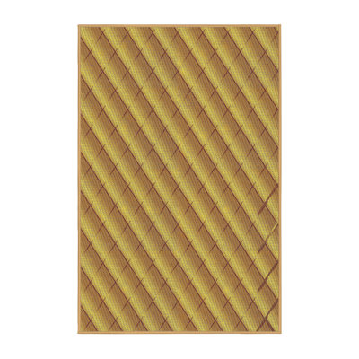 Tapis jaune moutarde tissé à la machine