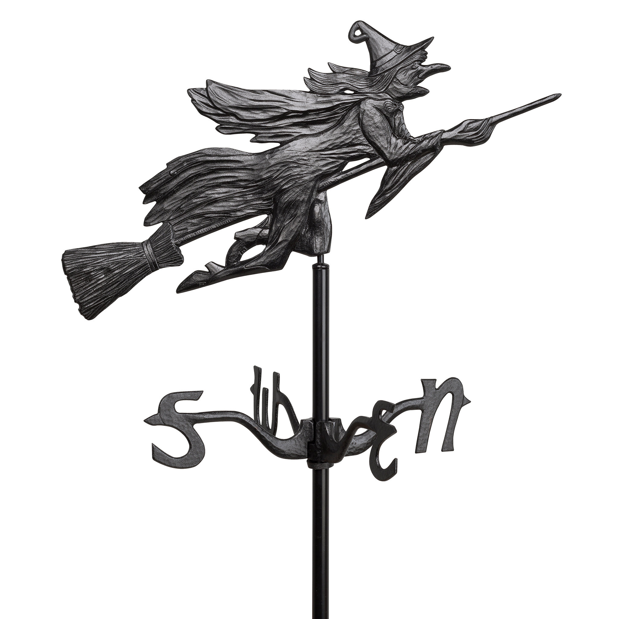 Freaky Weathervane Design Toscano Windblown Wicked Witch Metal Weathervane | Wayfair.co.uk