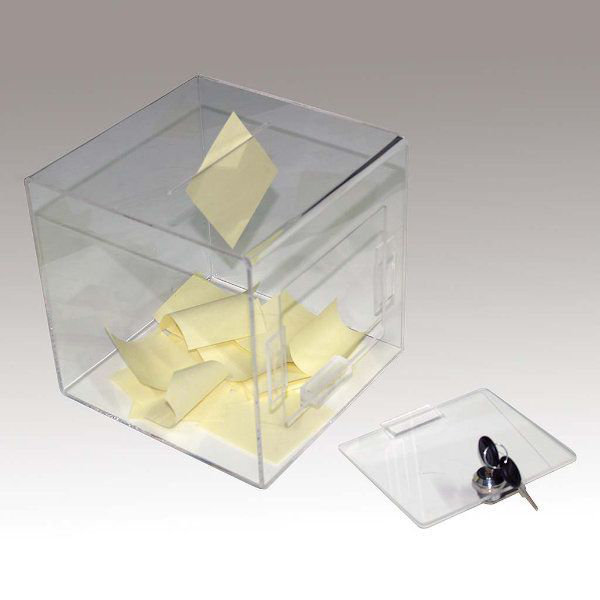 Boîte de vote en plastique culbuté, Transparent
