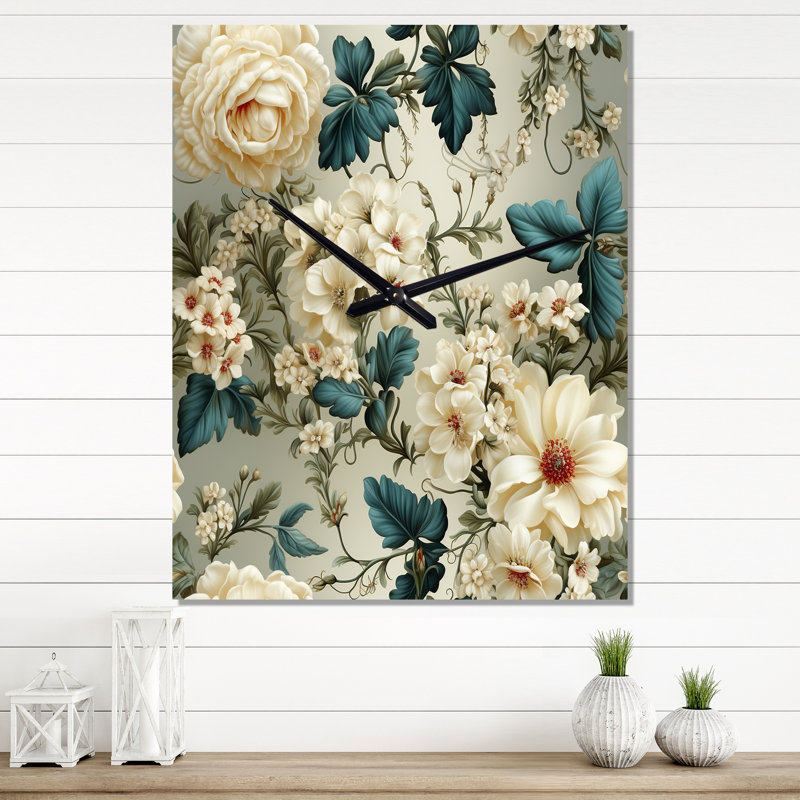 Antique Countryhouse Floral Charm I - Horloge murale, Petit