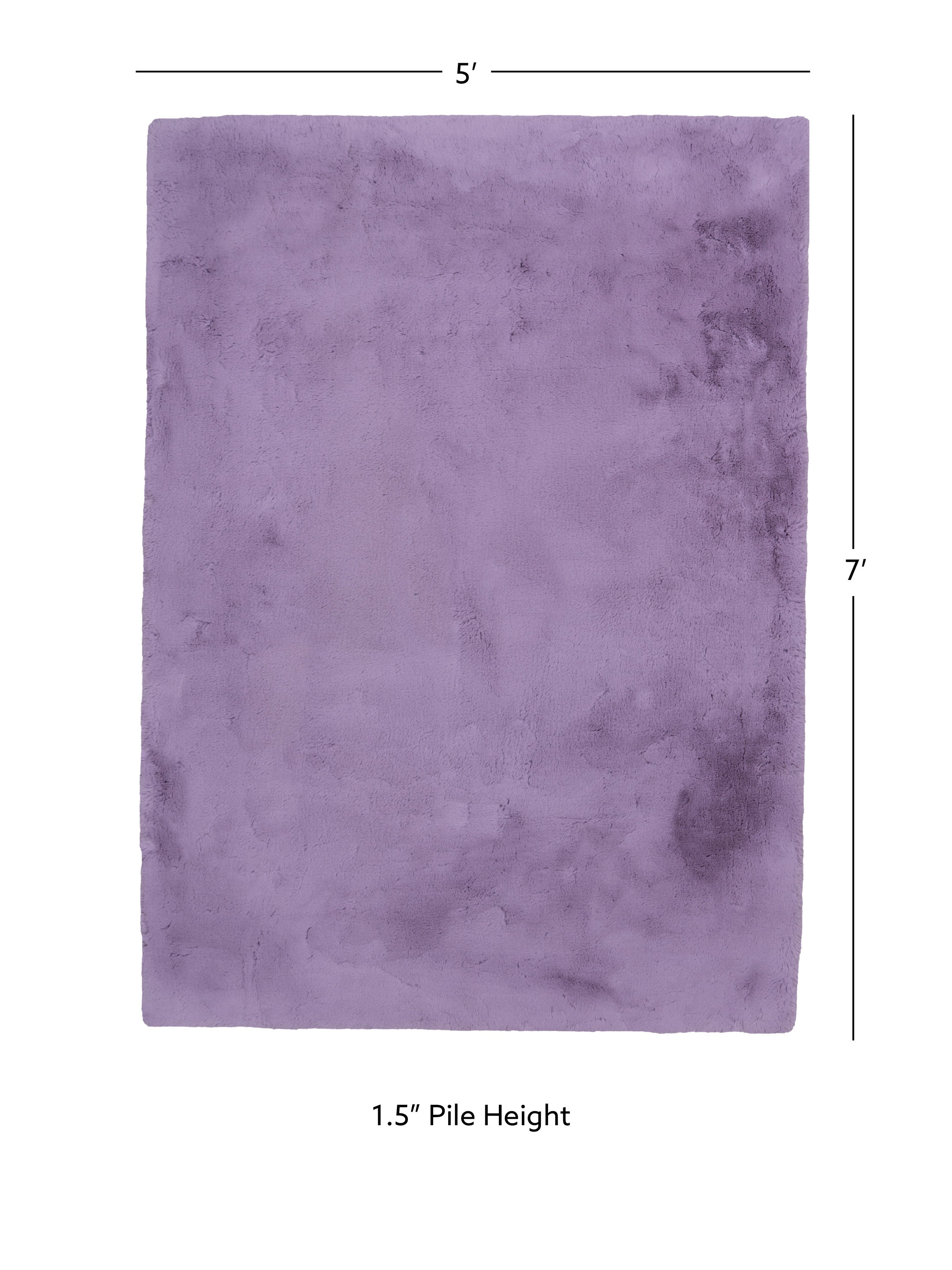 Everly Quinn Jalissia Faux Rabbit Fur Hand Tufted Solid Color Rug