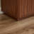 55" Wide Modern Walnut Dresser TV Stand - 6 Drawers with Curved Wave Design, Wood Organizer for Bedroom/Living Room/Hallway