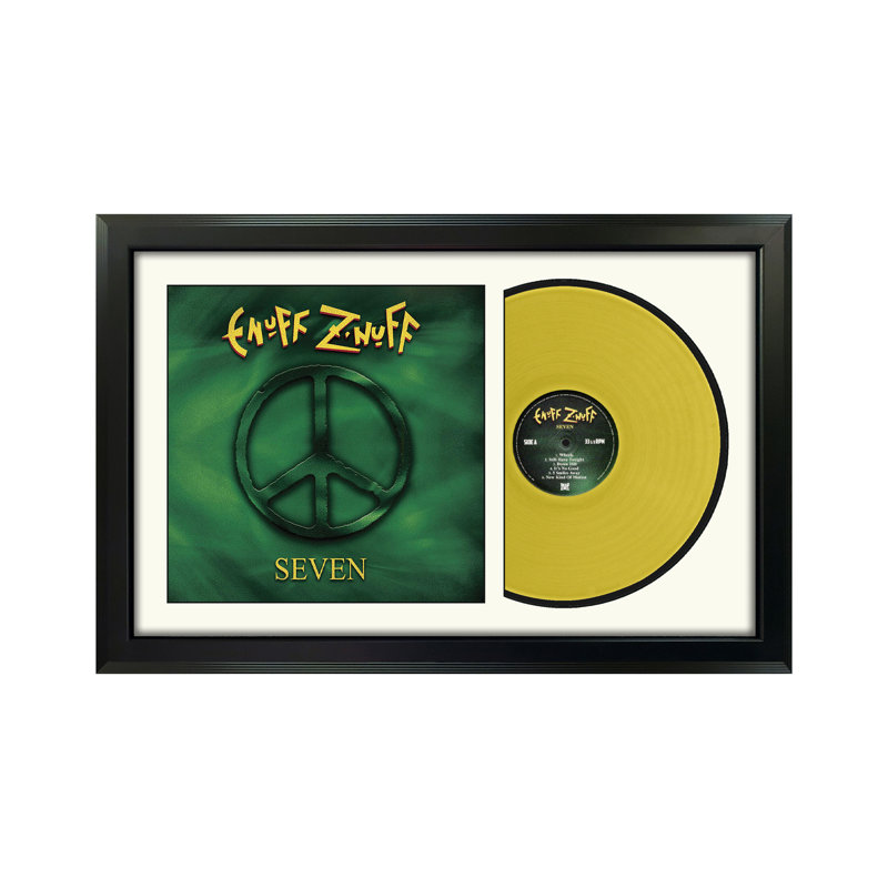 Disque encadré «Seven» Enuff Z'Nuff avec passe-partout blanc, Blanc