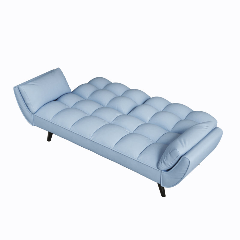 Canapé Kuebing, Velours bleu marine antique