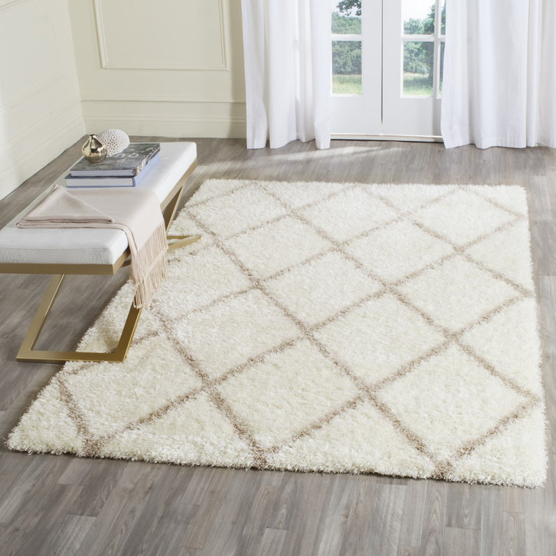 Amhold Shag Performance Geometric Rug, Rectangle 10' x 14'