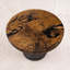 Plateau de table rond en bois franc noir-1324538240