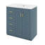 Meuble-lavabo 30 po avec lavabo, meuble-lavabo en bois massif avec 3 tiroirs-1370276677