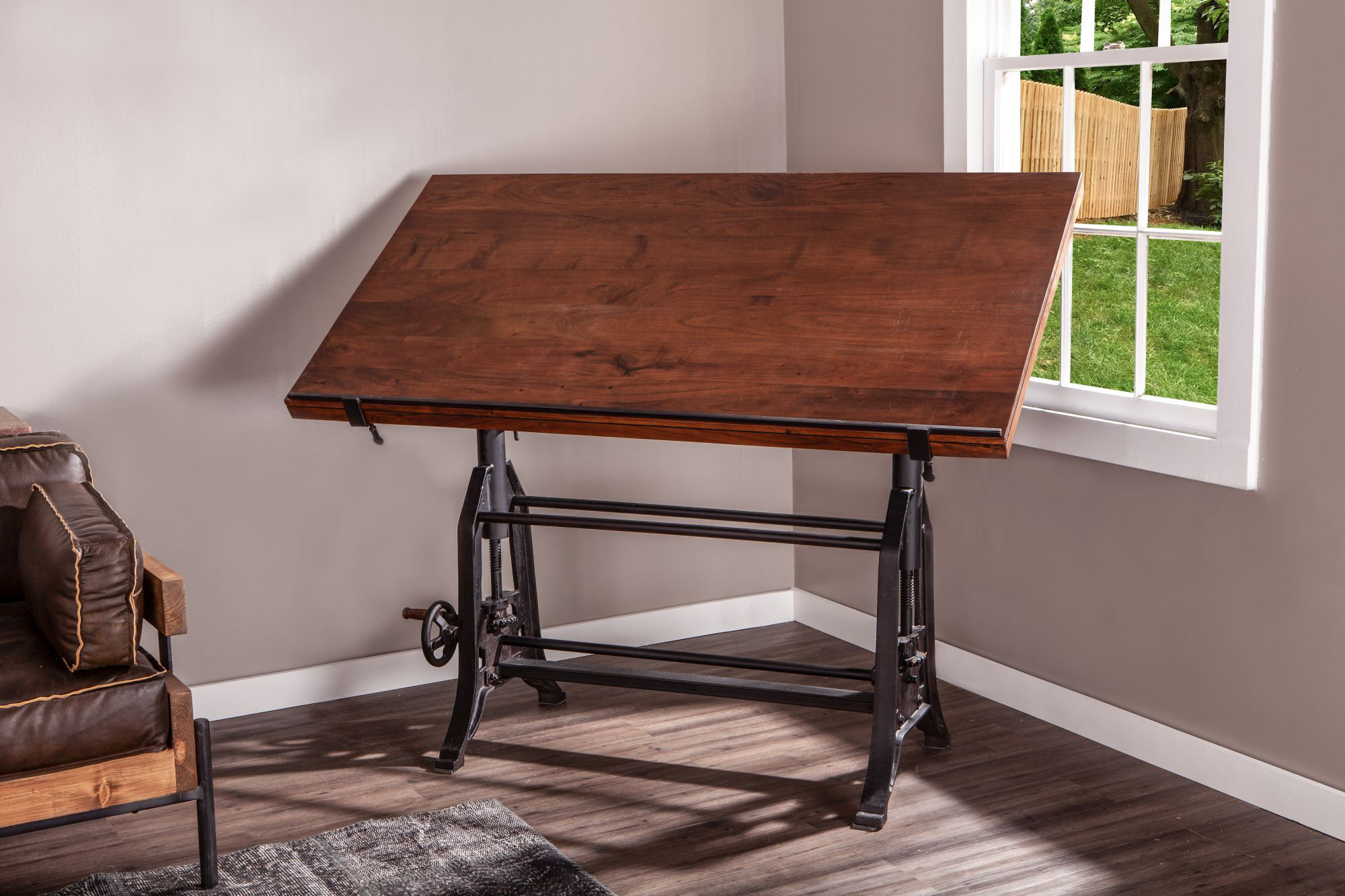 Williston Forge Hackett Reclaimed Teak Wood Drafting Table & Reviews | Wayfair